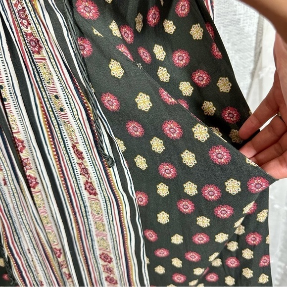 Free People Pebble Rain balloon sleeve printed mini boho dress size XS - Picture 7 of 13